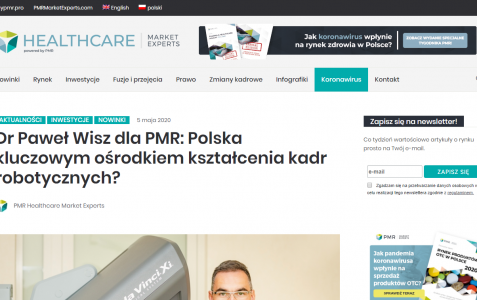 Dr Paweł Wisz dla PMR Polska kluczowym ośrodkiem kształcenia kadr robotycznych
