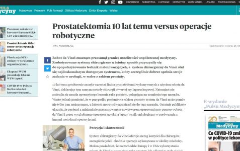 Prostatektomia 10 lat temu versus operacje robotyczne